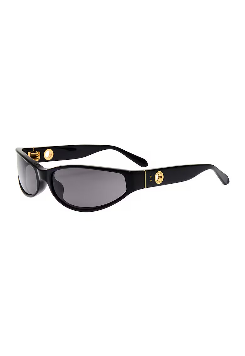 Linda Farrow Ochelari de soare wrap unisex Etain - Auriu/Negru