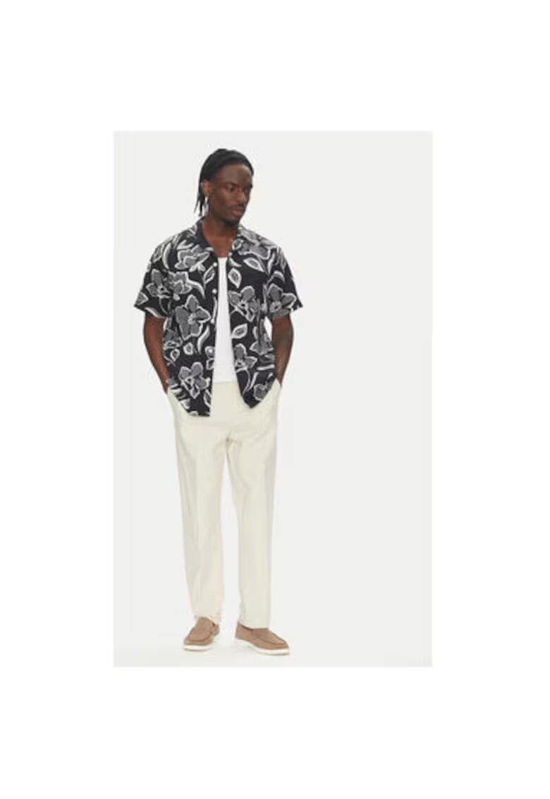 Lindbergh Camasa barbati 30-203707 - Lyocell - Negru - Negru