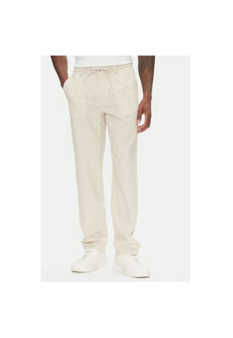 Lindbergh Pantaloni barbati 30-003030 - In/Bumbac - Bej - Bej