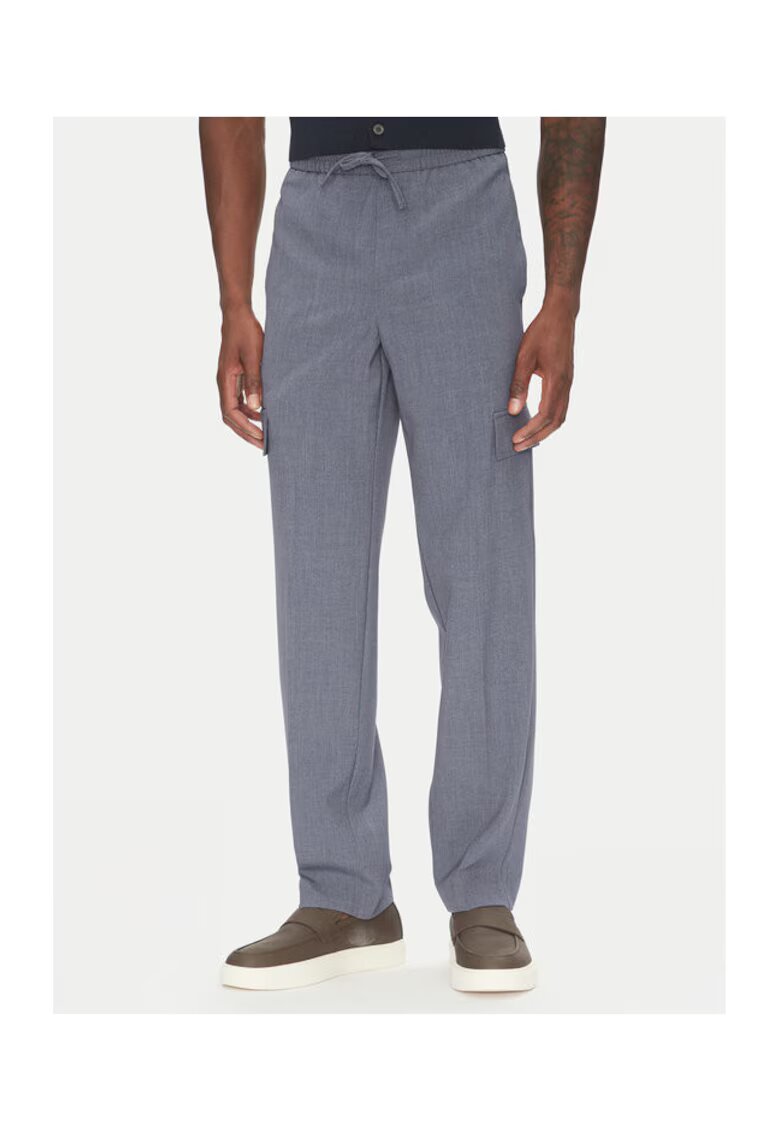 Lindbergh Pantaloni barbati 30-01112A - Poliester reciclat/Viscoza - Albastru - Albastru