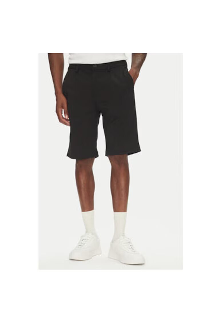 Lindbergh Pantaloni scurti barbati 30-506062 - Poliester/Viscoza - Negru - Negru
