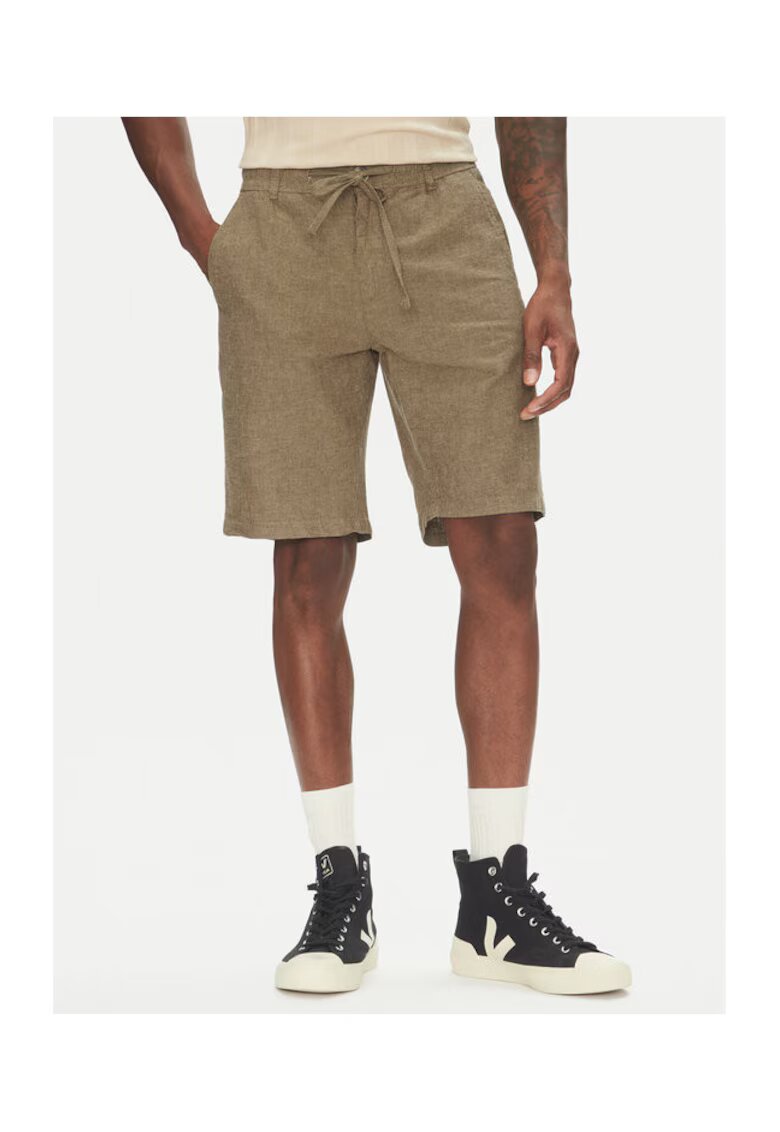 Lindbergh Pantaloni scurti barbati 30-508003 - In/Bumbac - Bej - Bej