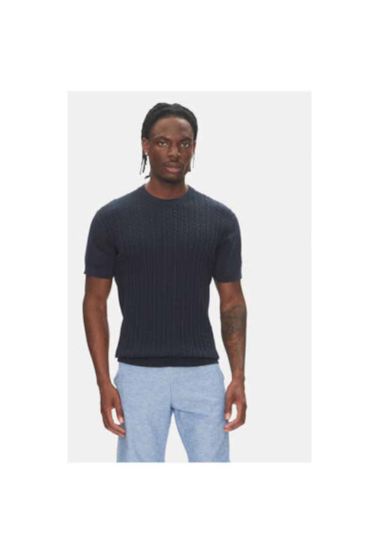 Lindbergh Pulover barbati 30-804115 - Bumbac - Bleumarin - Bleumarin
