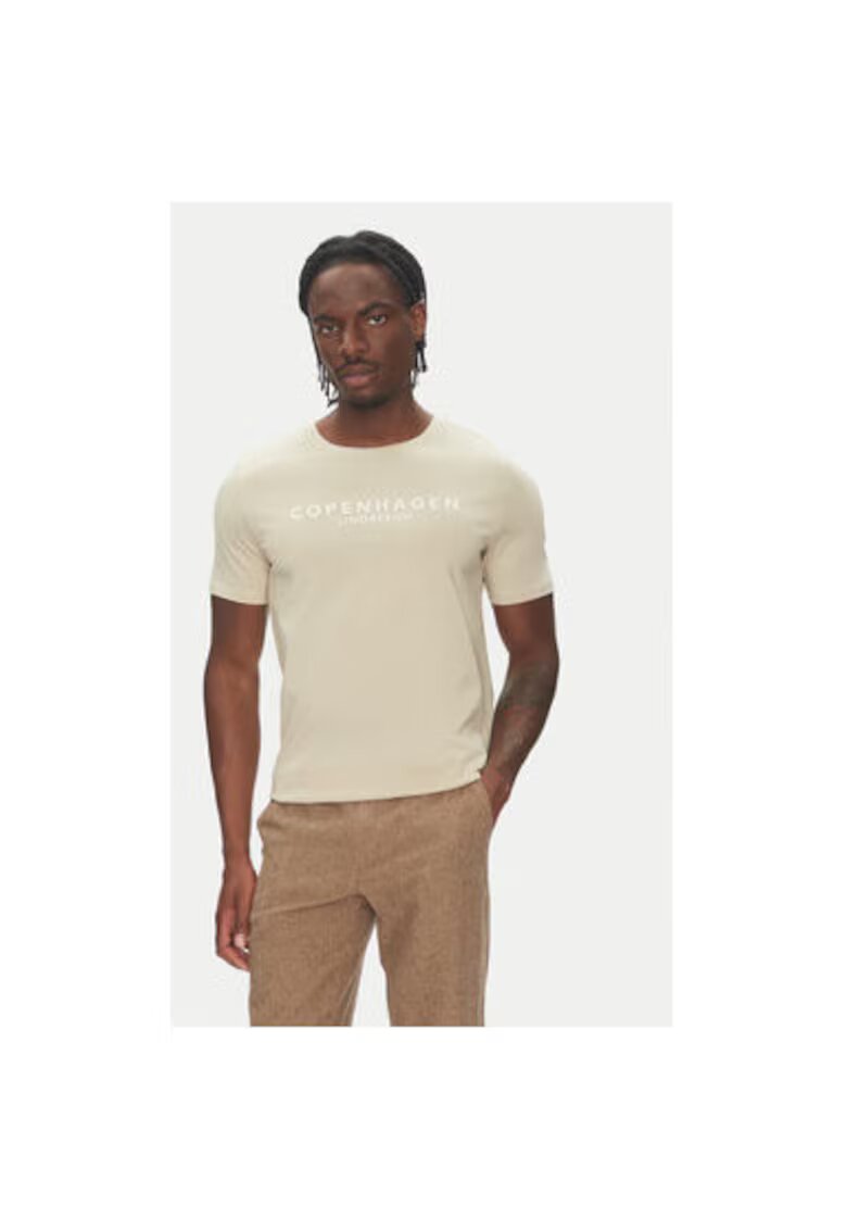 Lindbergh Tricou barbati 30-400200 - Bumbac - Bej - Bej