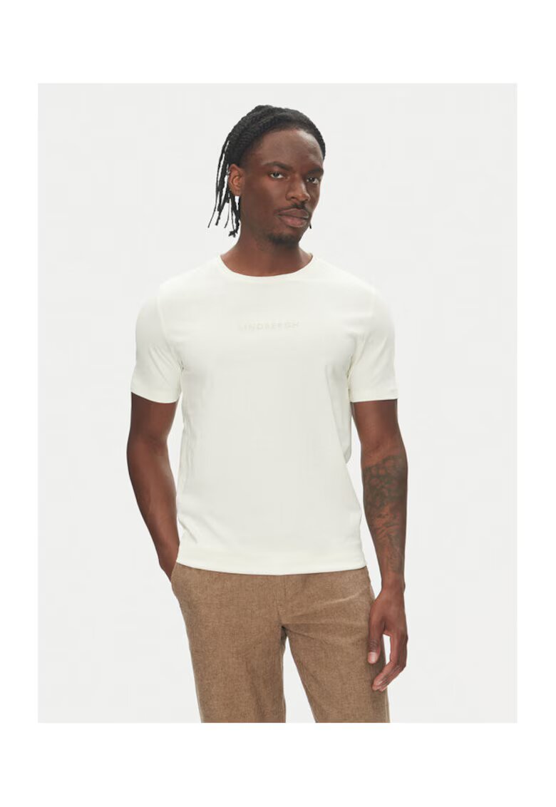 Lindbergh Tricou barbati 30-400200B - Bumbac - Ecru - Ecru