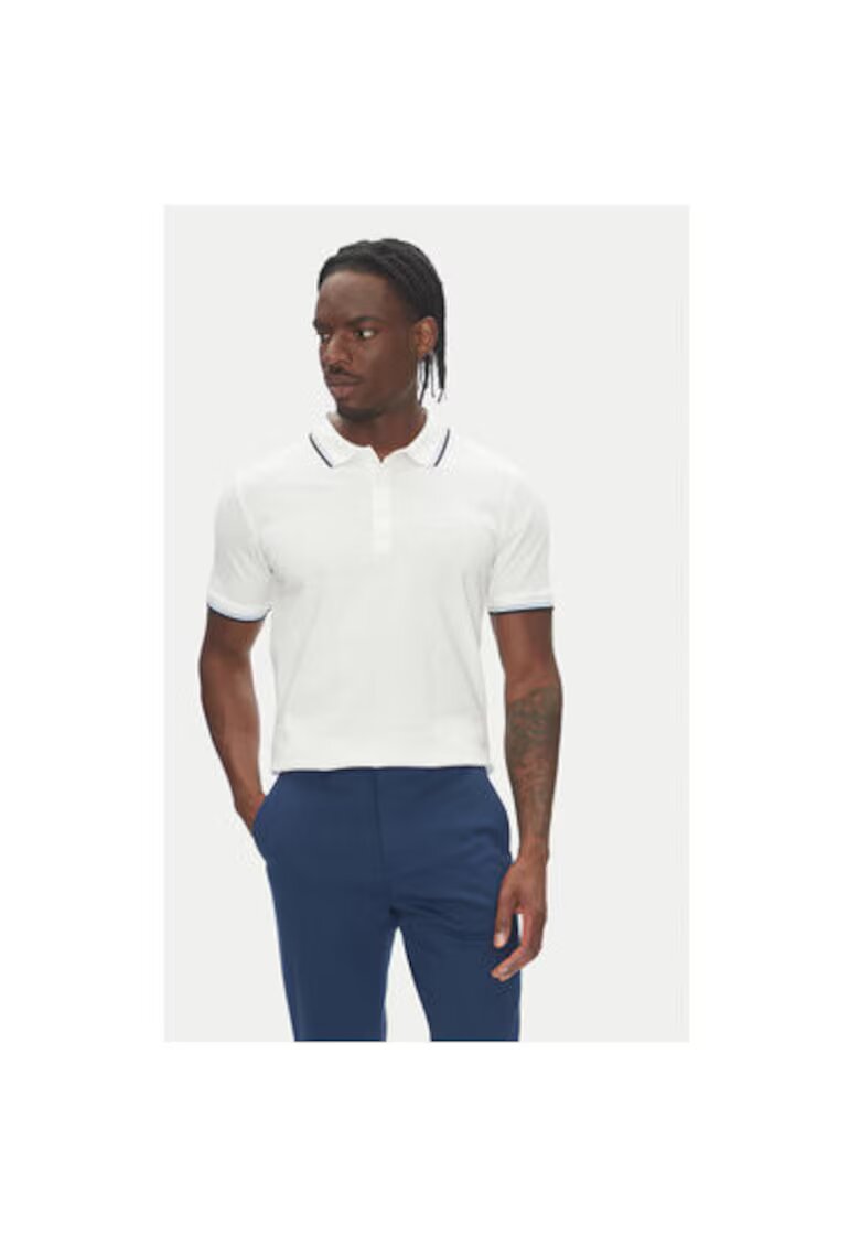 Lindbergh Tricou polo barbati 30-404010 - Bumbac - Alb - Alb