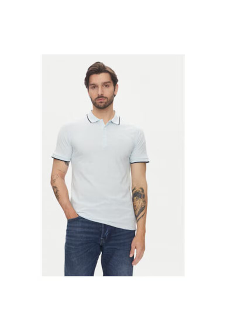 Lindbergh Tricou polo barbati 30-404010 - Bumbac - Albastru - Albastru