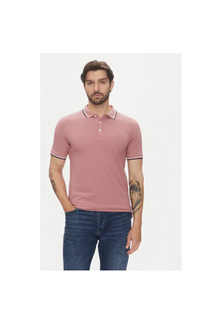 Lindbergh Tricou polo barbati 30-404010 - Bumbac - Roz - Roz