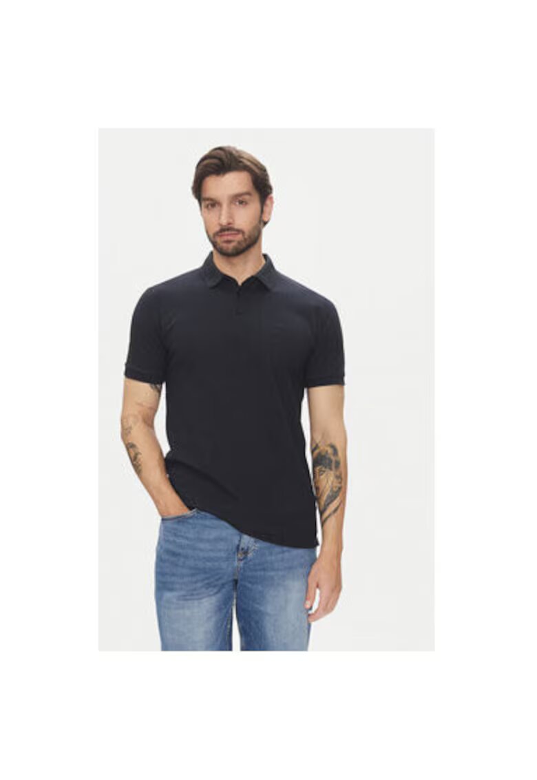 Lindbergh Tricou Polo barbati 30-404020 - Bumbac/Poliester - Bleumarin - Bleumarin