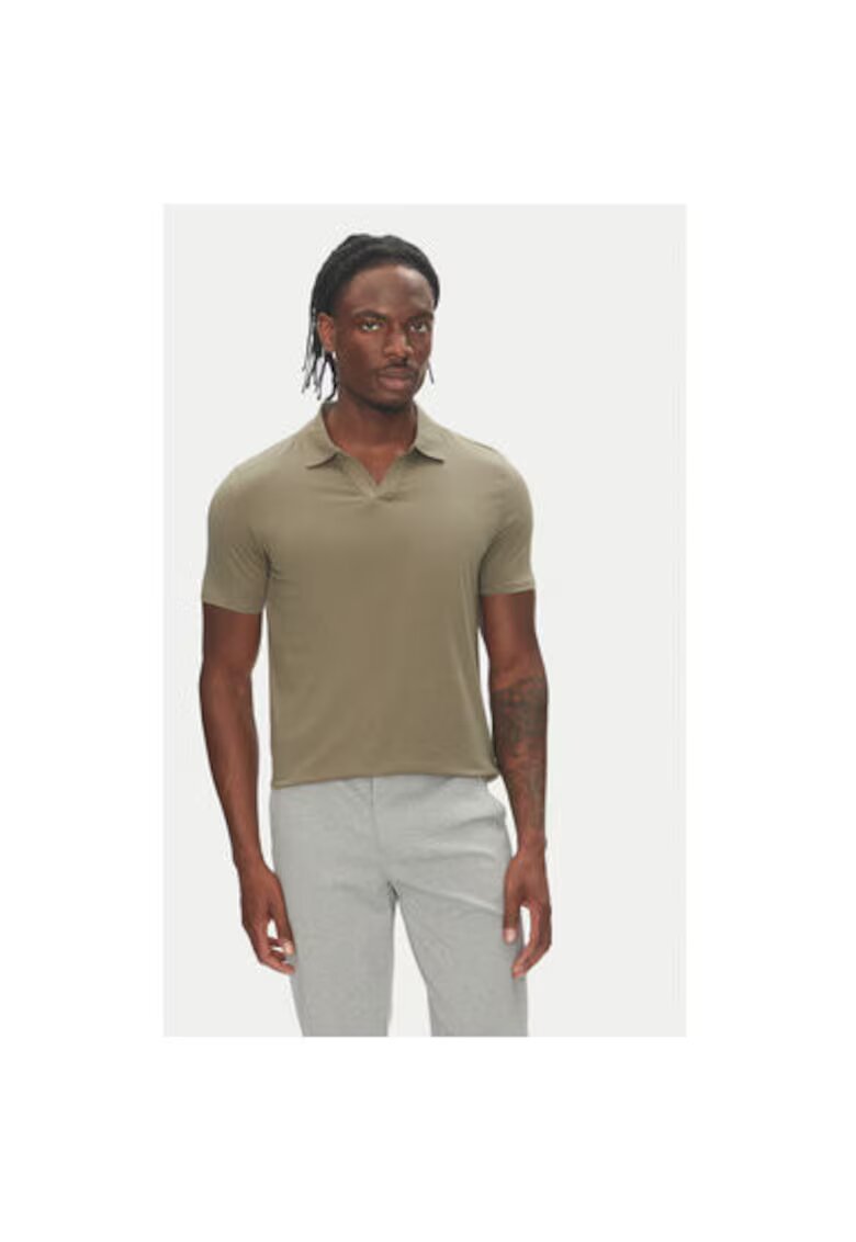 Lindbergh Tricou polo barbati 30-404036 - Bumbac - Kaki - Kaki