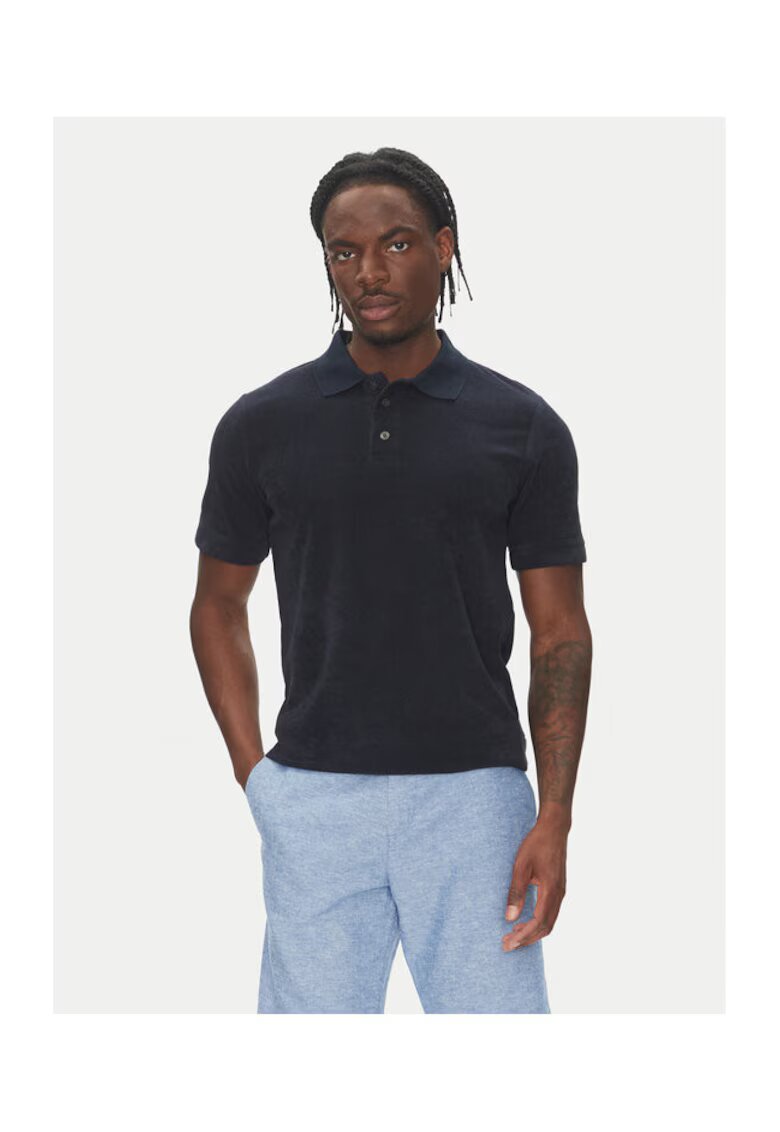 Lindbergh Tricou polo barbati 30-404263 - Bumbac/Poliester - 46795 - Bleumarin