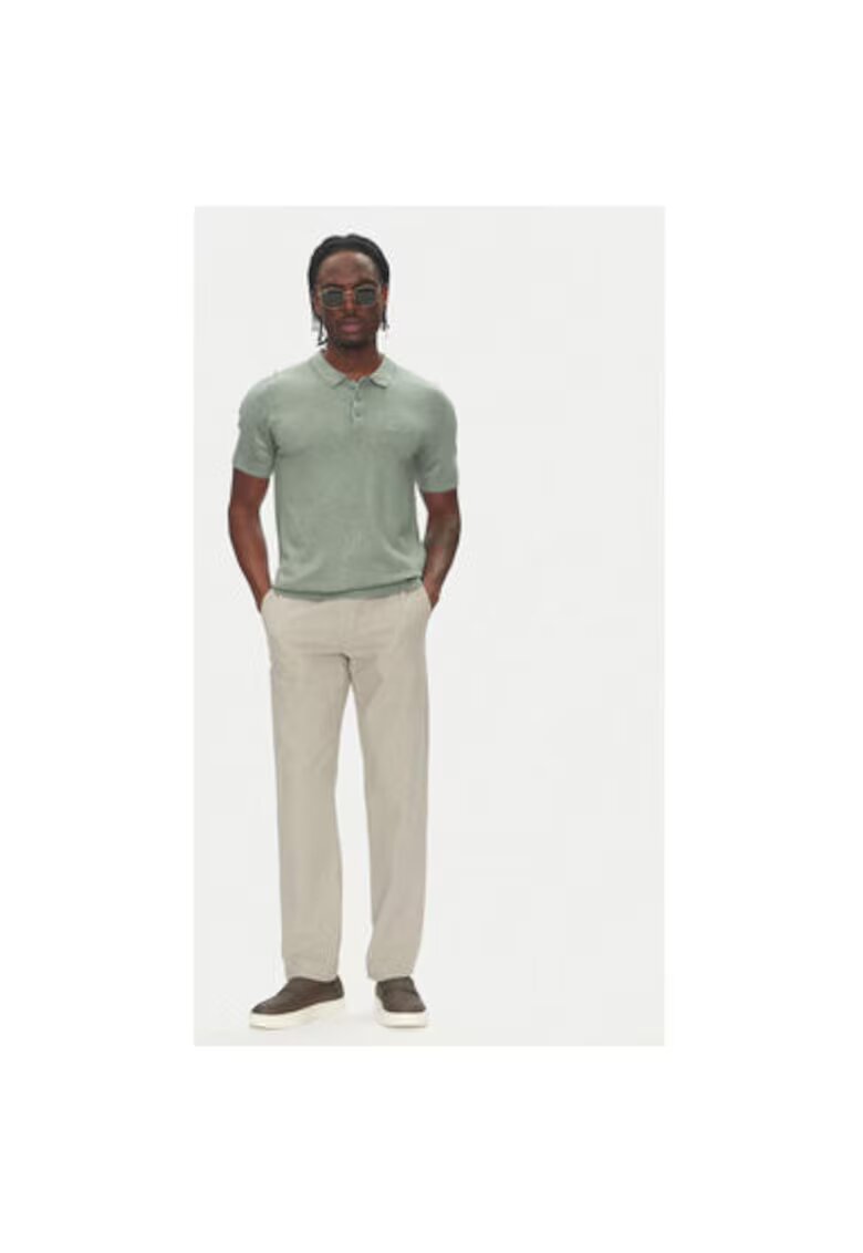 Lindbergh Tricou Polo barbati 30-800159 - Viscoza/Nylon - Verde - Verde