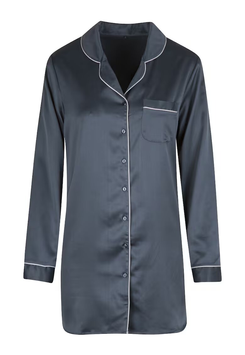 LingaDore Camasa de noapte de satin cu maneci lungi - Gri