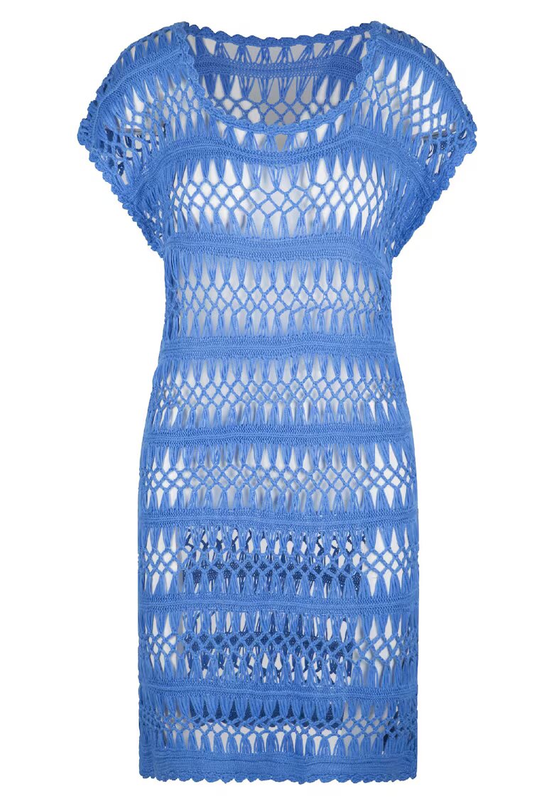 LingaDore Rochie de plaja crosetata cu decolteu in U - Alb/Albastru pastel
