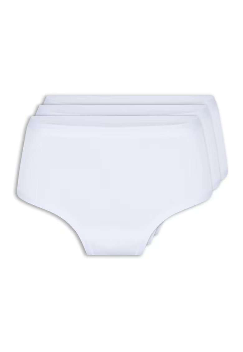 LingaDore Set de chiloti hipster cu talie inalta - 3 perechi - Alb