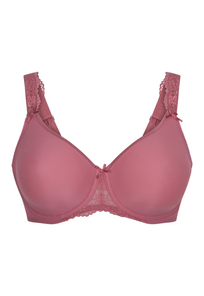 LingaDore Sutien cu burete - sustinere metalica si insertii de dantela Daily - Roz