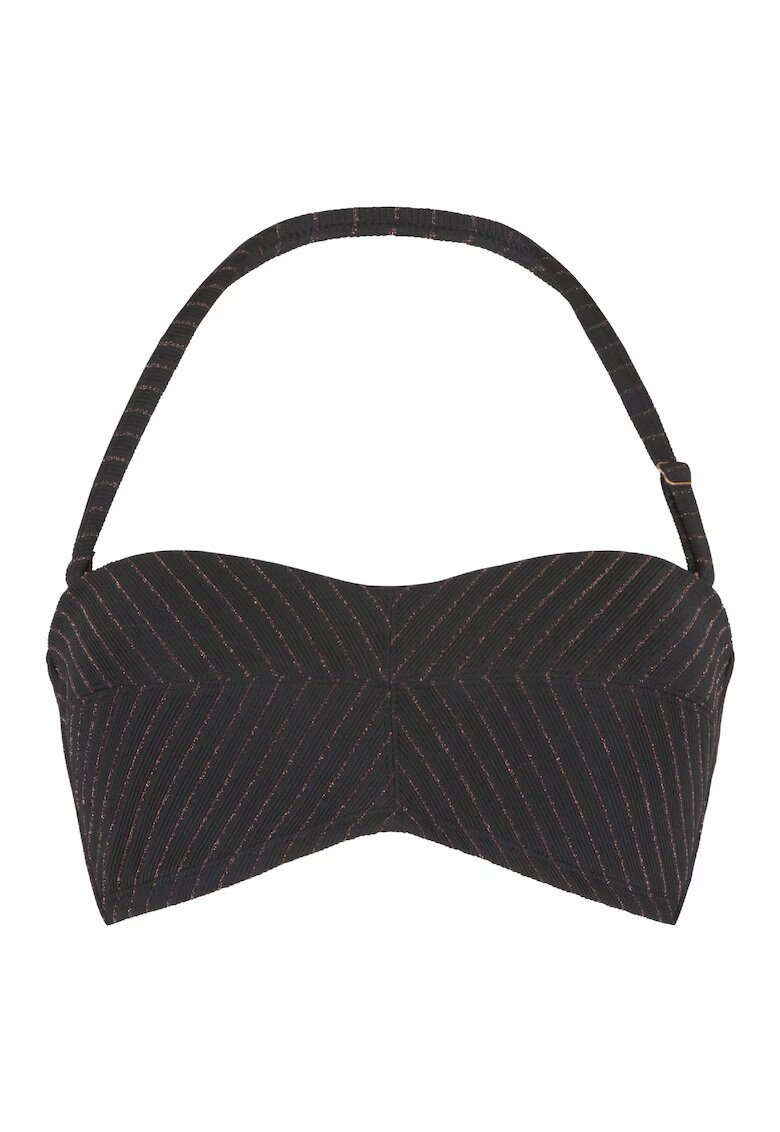 LingaDore Sutien de baie bandeau cu detalii stralucitoare - Negru