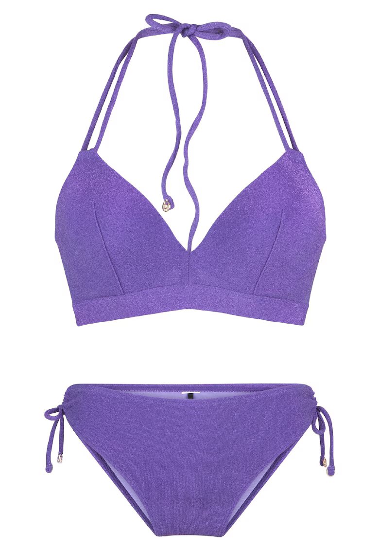 LingaDore Sutien de baie cu burete si particule stralucitoare - Violet