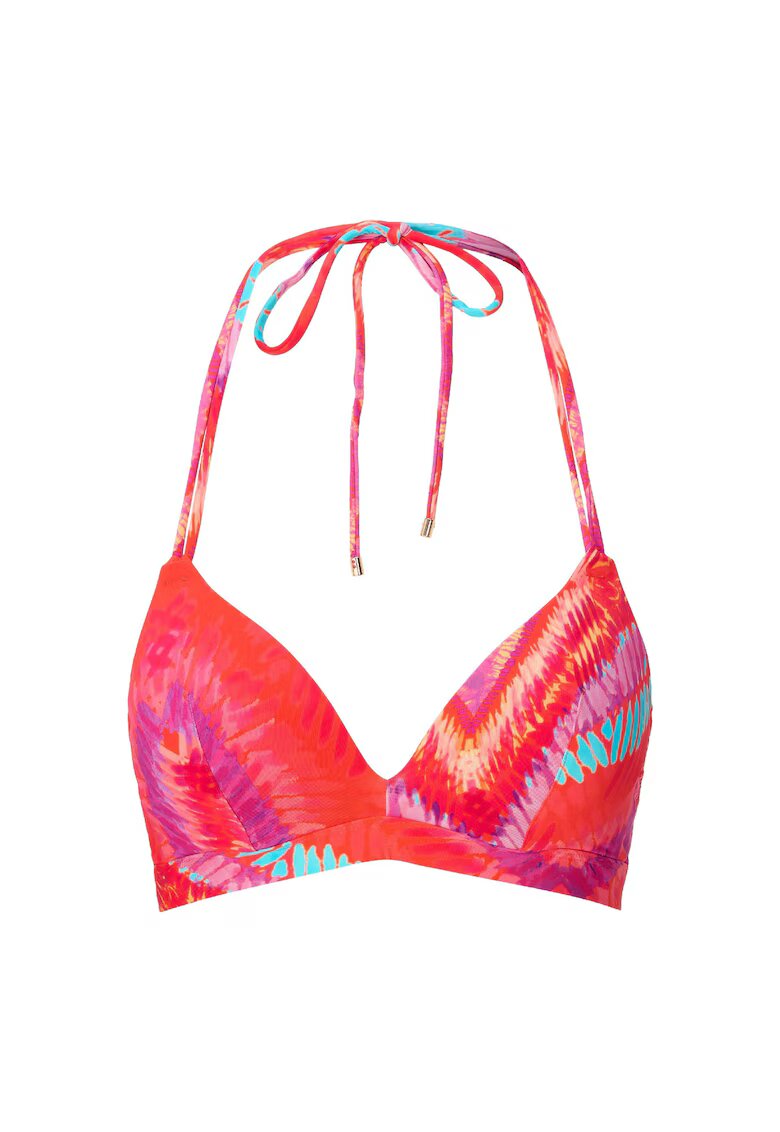 LingaDore Sutien de baie cu cupe triunghiulare si model - Coral