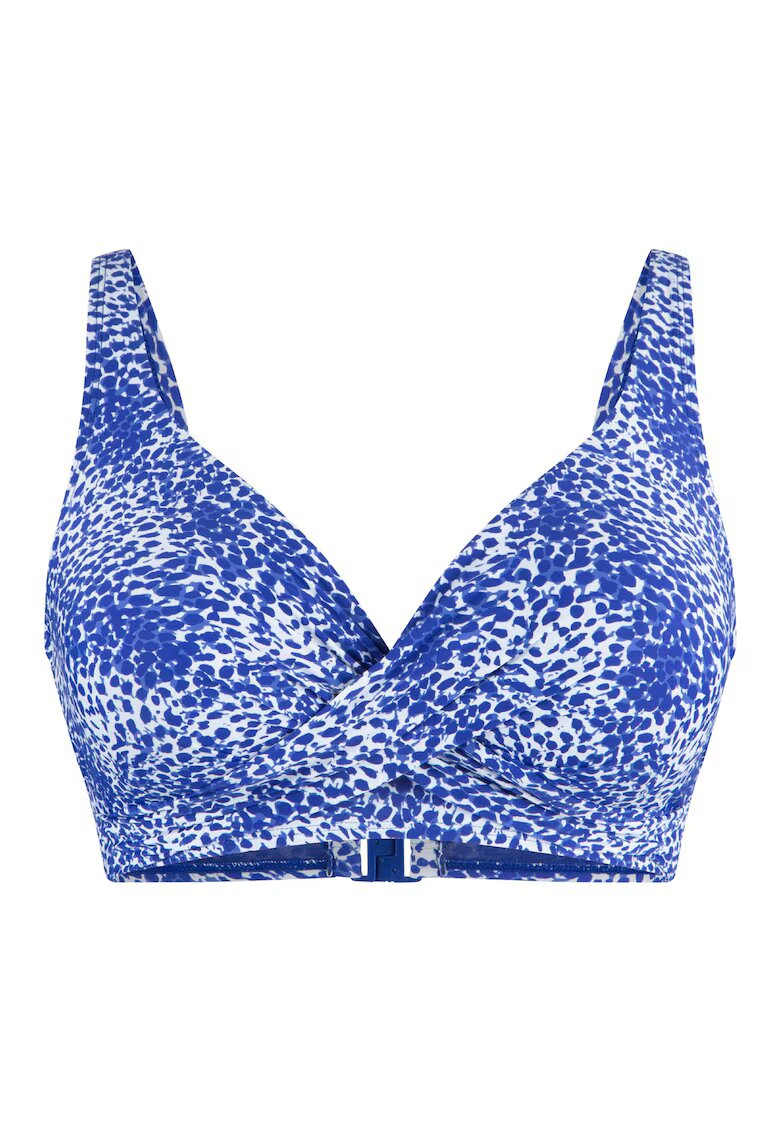 LingaDore Sutien de baie cu model - Alb/Albastru royal