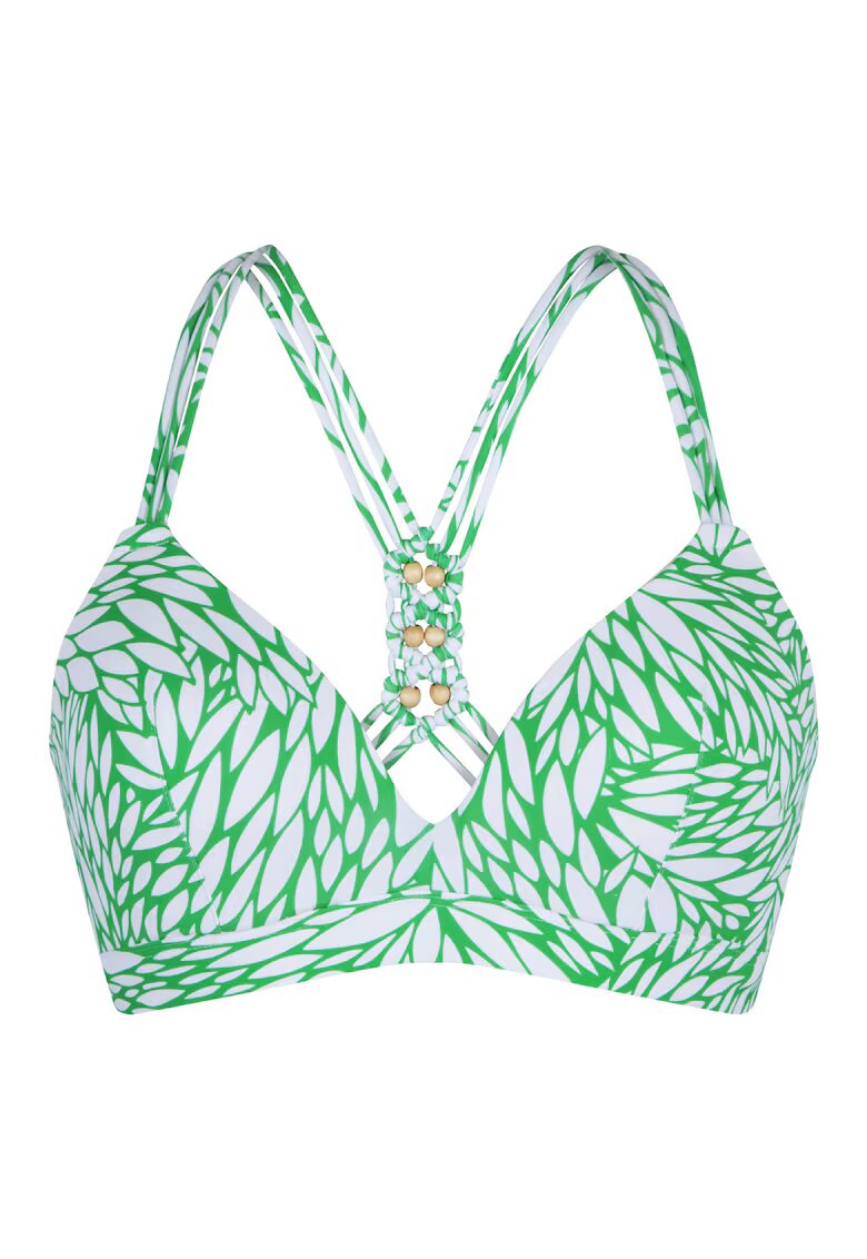 LingaDore Sutien de baie cu model - Alb/Verde