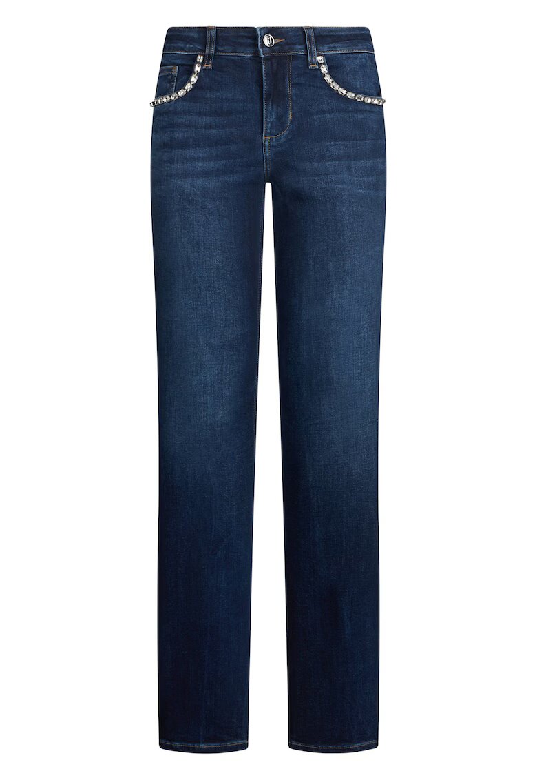 Liu Jo Blugi slim-fit cu strasuri - Albastru inchis