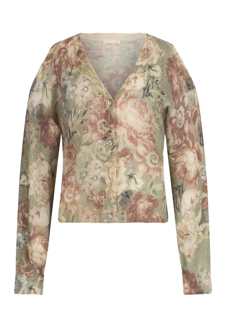 Liu Jo Cardigan din amestec de lana si lana alpaca - Verde pal