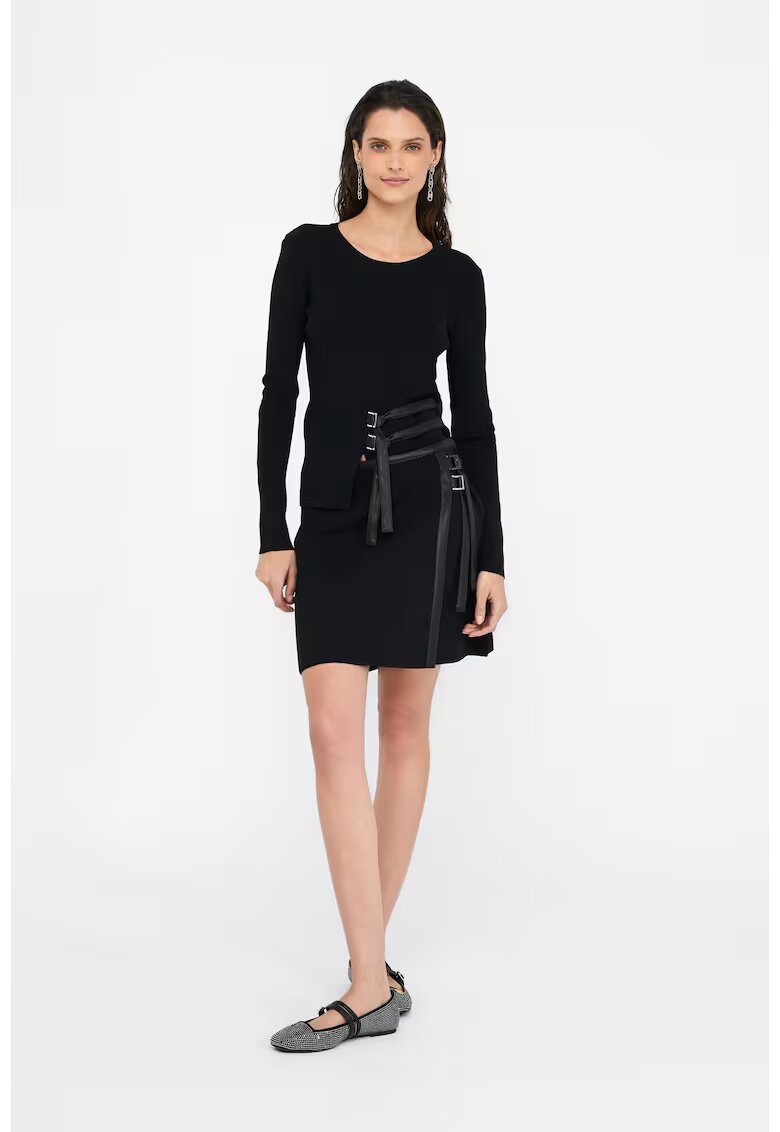 Liu Jo Fusta cu catarame decorative - Negru