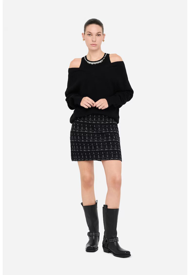 Liu Jo Fusta mini tricotata - Negru