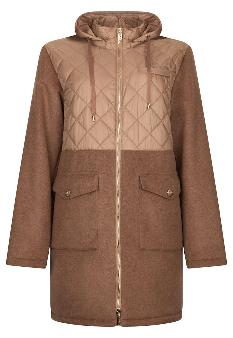 Liu Jo Geaca parka din amestec de lana - Caramel