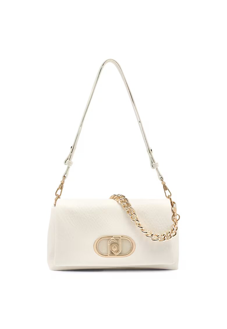 Liu Jo Geanta crossbody cu clapa si bareta de lant - Bej
