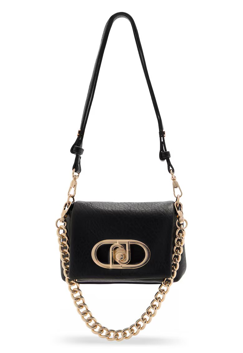 Liu Jo Geanta crossbody cu maner detasabil de lant Lapuffy - Negru