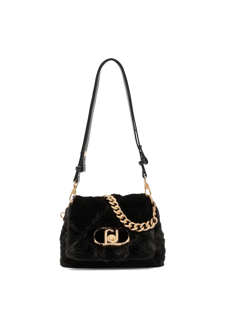 Liu Jo Geanta crossbody de blana sintetica Lapuffy - Negru