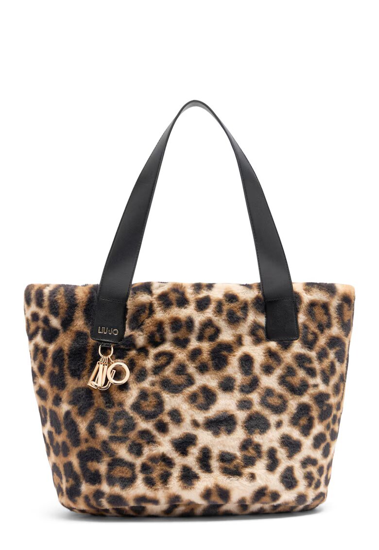 Liu Jo Geanta shopper de blana sintetica - Maro/Crem