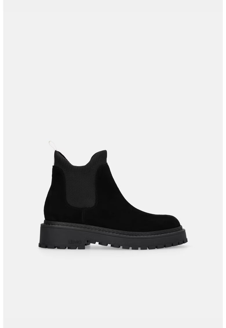 Liu Jo Ghete Chelsea de piele cu detalii logo - Negru