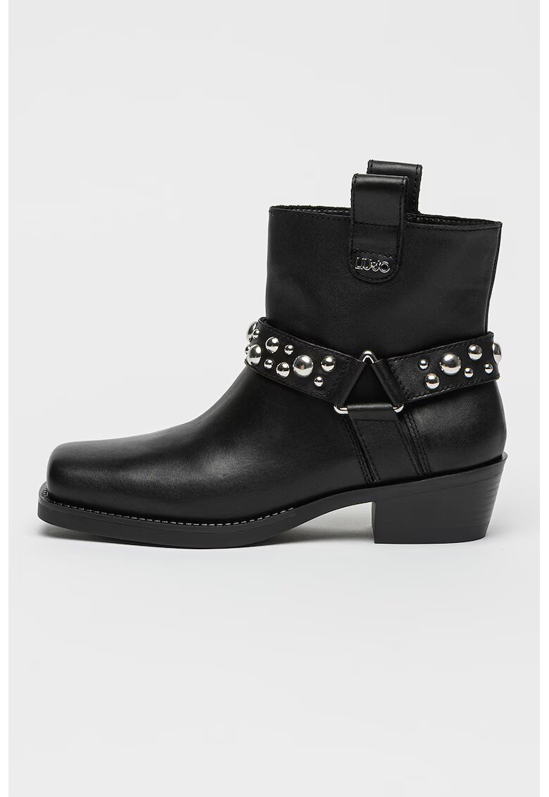Liu Jo Ghete de piele cu varf patrat si toc Roxy 01 - Negru