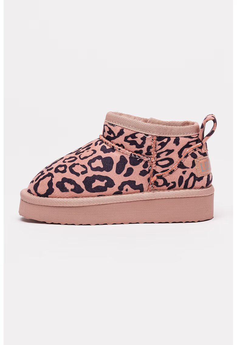 Liu Jo Ghete pull-on din material textil cu animal print - Negru/Roz