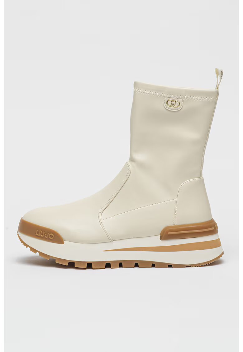 Liu Jo Ghete wedge de piele ecologica - Alb murdar