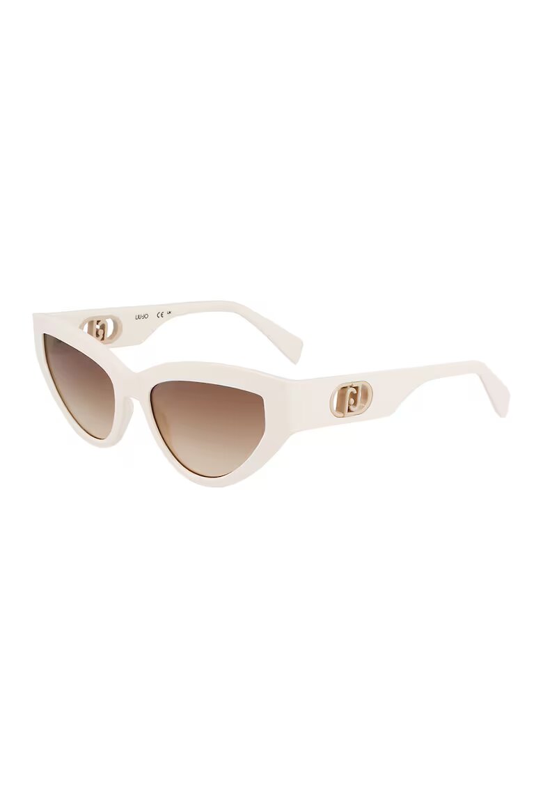 Liu Jo Ochelari de soare cat-eye cu lentile in degrade - Auriu/Crem