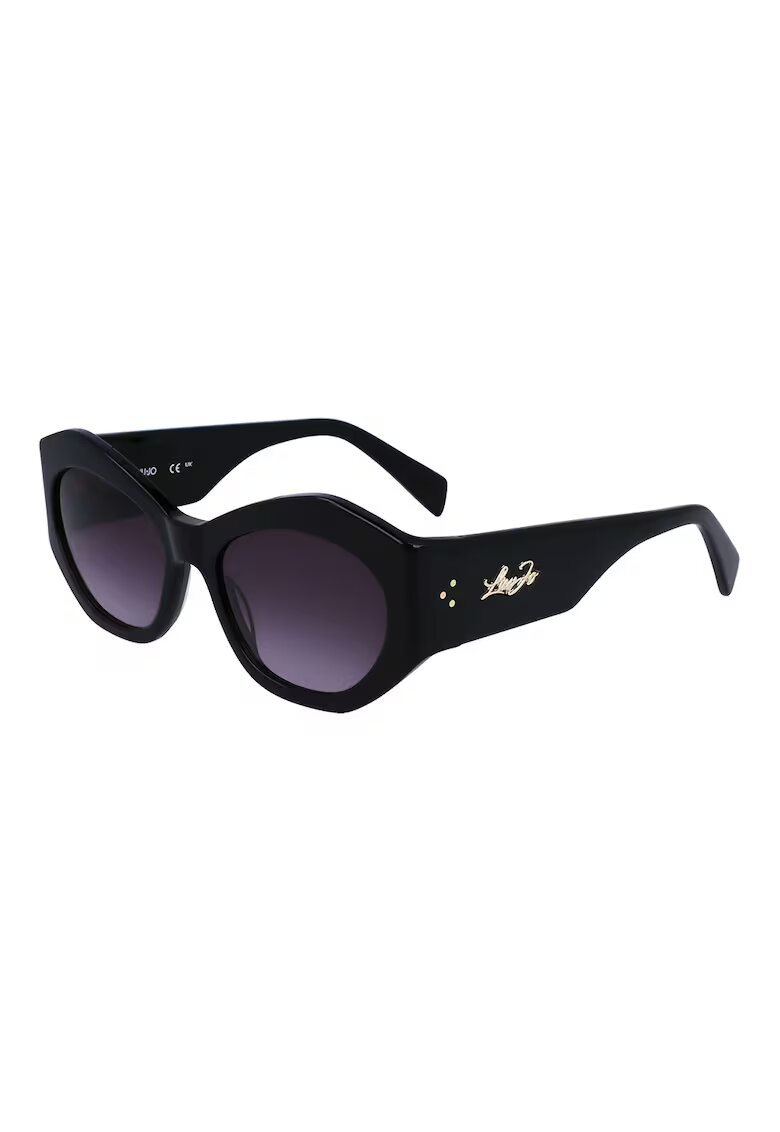 Liu Jo Ochelari de soare hexagonali cu logo - Auriu/Negru