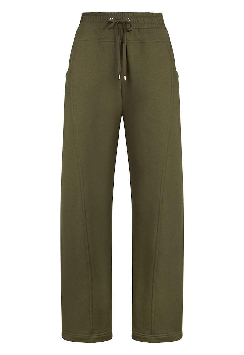 Liu Jo Pantaloni de trening cu croiala dreapta si buzunare - Verde masliniu