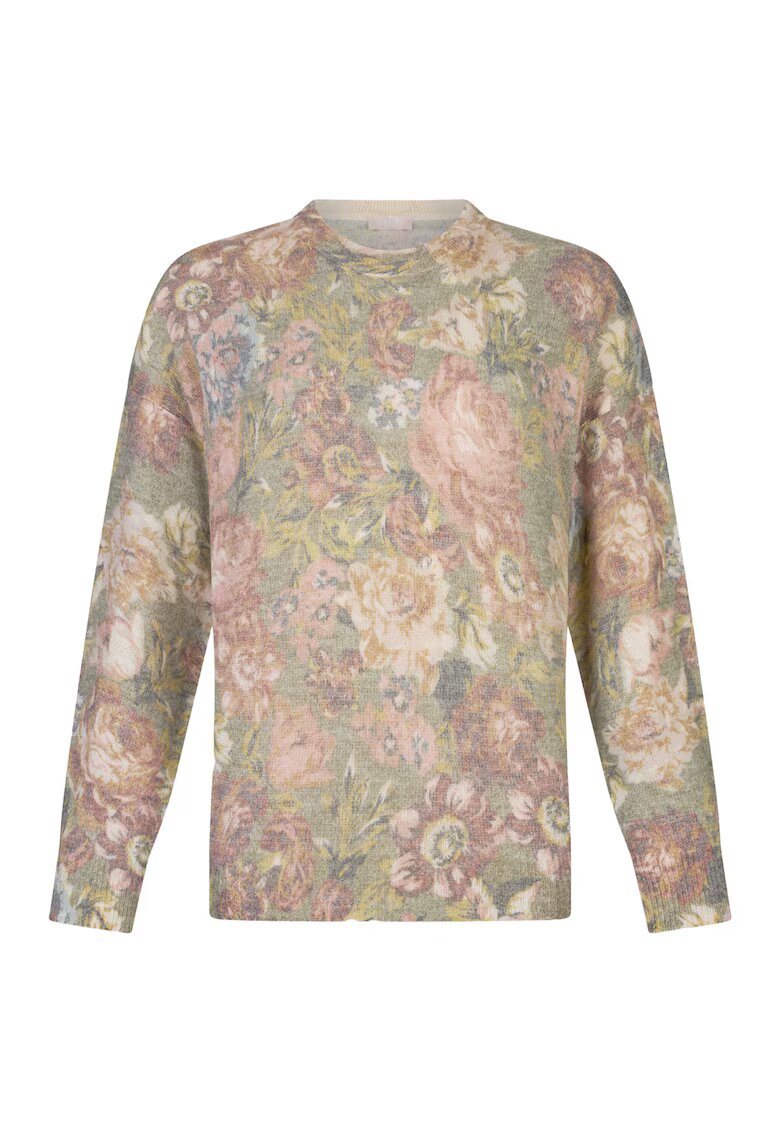 Liu Jo Pulover cu maneci cazute si model - Rosu/Verde/Crem