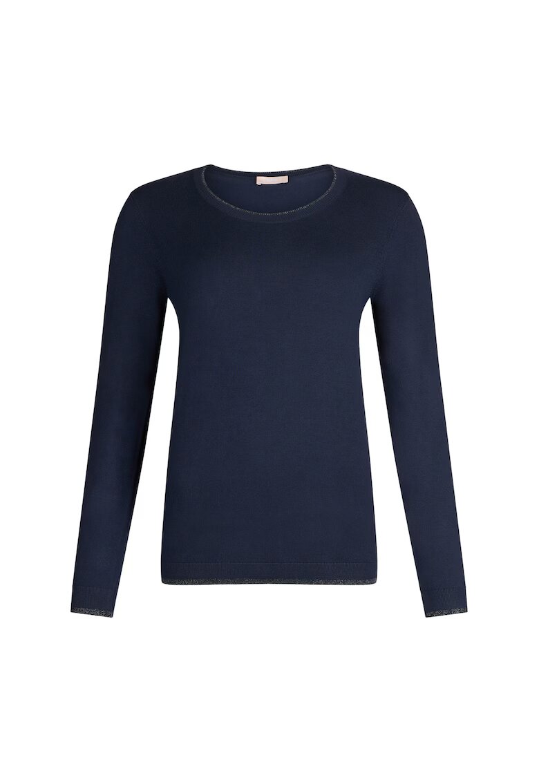 Liu Jo Pulover slim fit cu decolteu rotund - Bleumarin