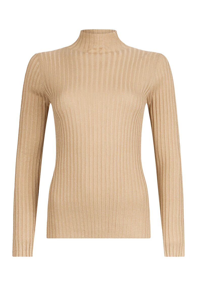 Liu Jo Pulover slim fit cu guler mediu - Bej