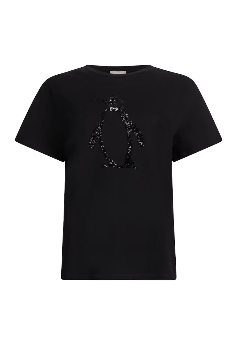 Liu Jo Tricou din bumbac cu aplicatie cu paiete - Negru