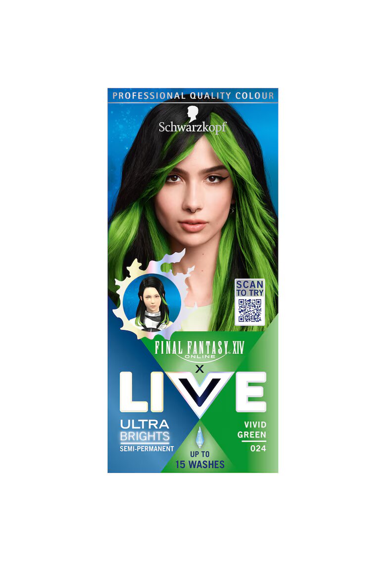 Live Vopsea de par semi-permanenta 80 ml - Vivid Green