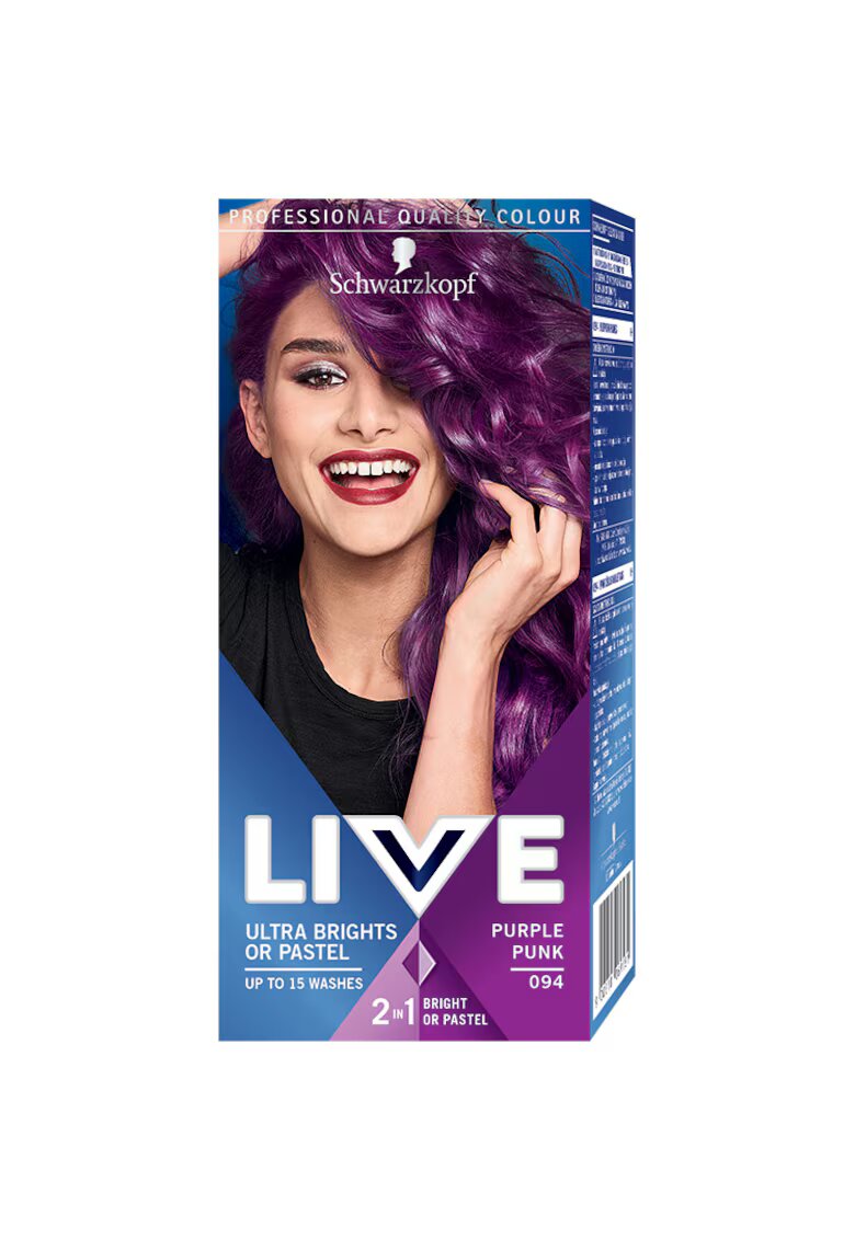 Live Vopsea de par semi-permanenta Schwarzkopf Ultra Brights - Purple Punk