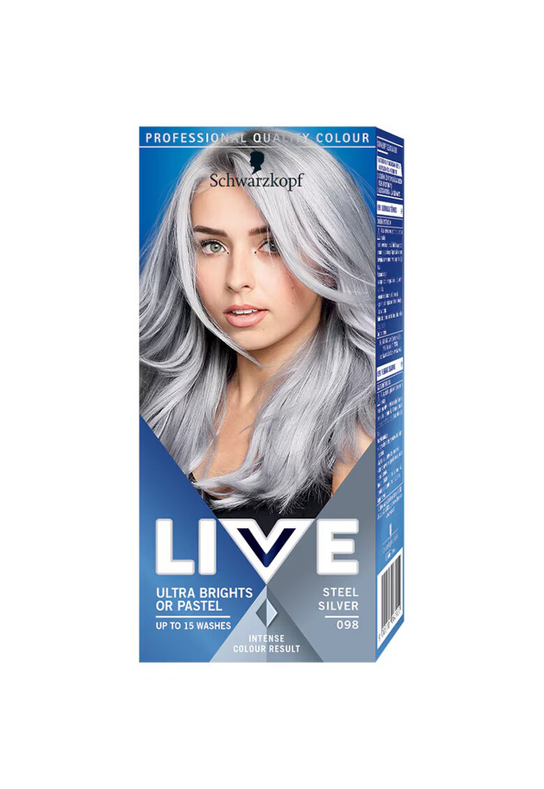 Live Vopsea de par semi-permanenta Schwarzkopf Ultra Brights - Steel Silver