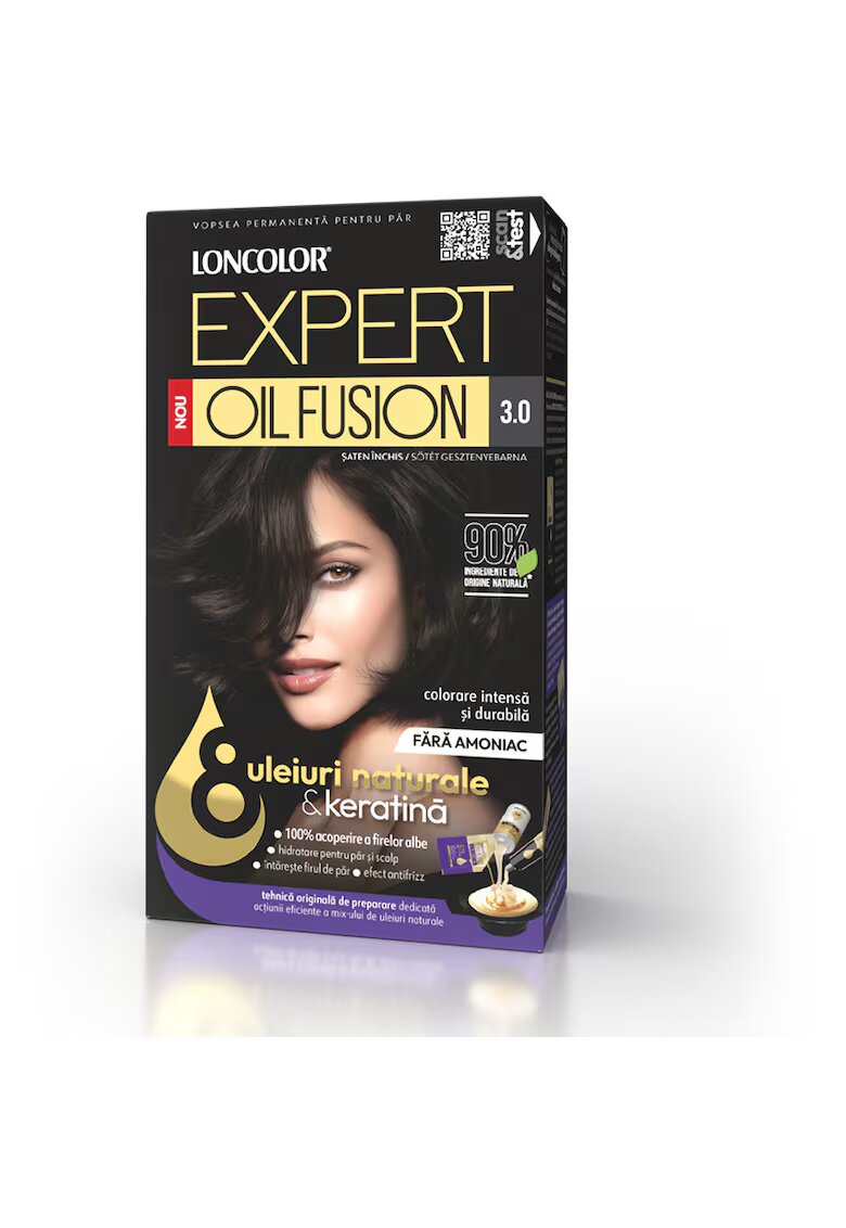 Loncolor Vopsea de par permanenta Expert Oil Fusion - 100 ml - 3.0