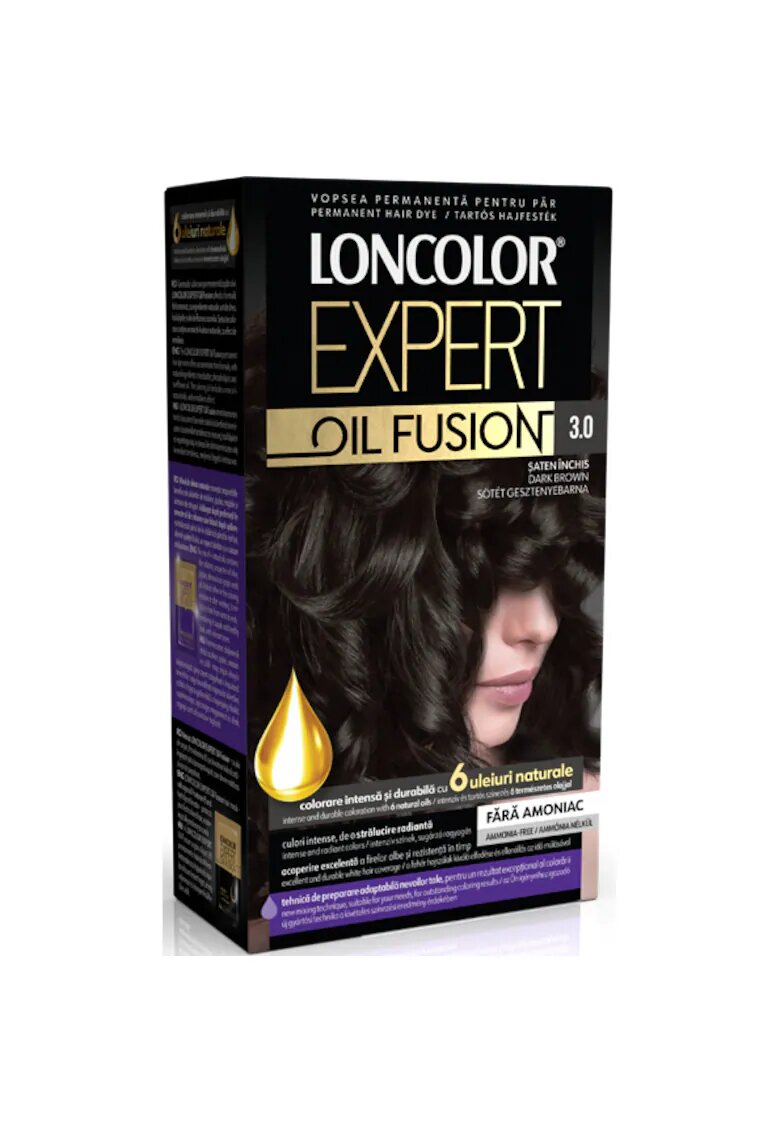 Loncolor Vopsea de par permanenta Expert Oil Fusion - 100 ml - 3.0